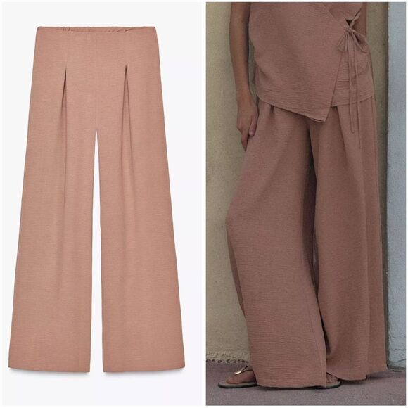 Zara Pants - ZARA FLOWY PLEATED PANTS